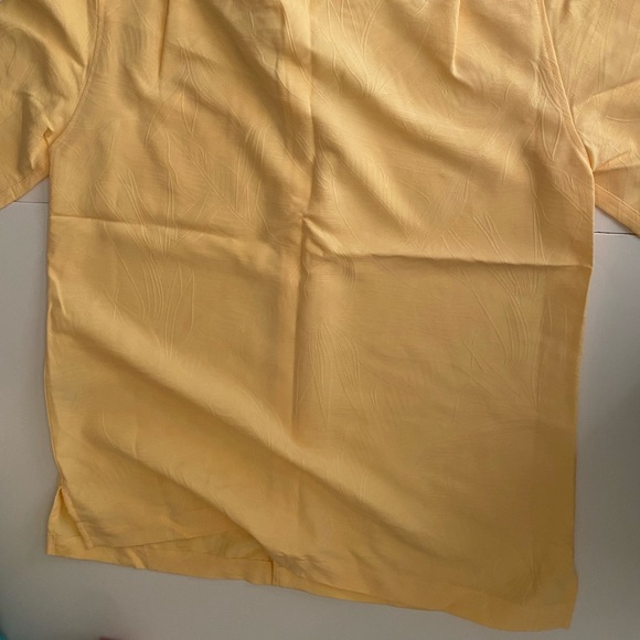 NWT Caribbean Pastel Yellow Collard Button Down Short Sleeved Size Small - Picture 4 of 8